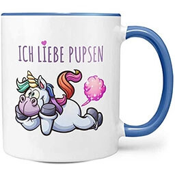 Cringe cup from amazon Mug with Unicorn and Saying I Love Pupsen