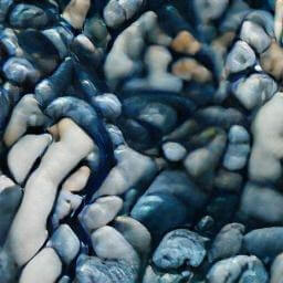 scandinavian pattern stones dark blue